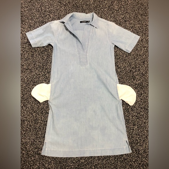 Lauren Ralph Lauren light blue jeans dress size XS - Picture 6 of 9